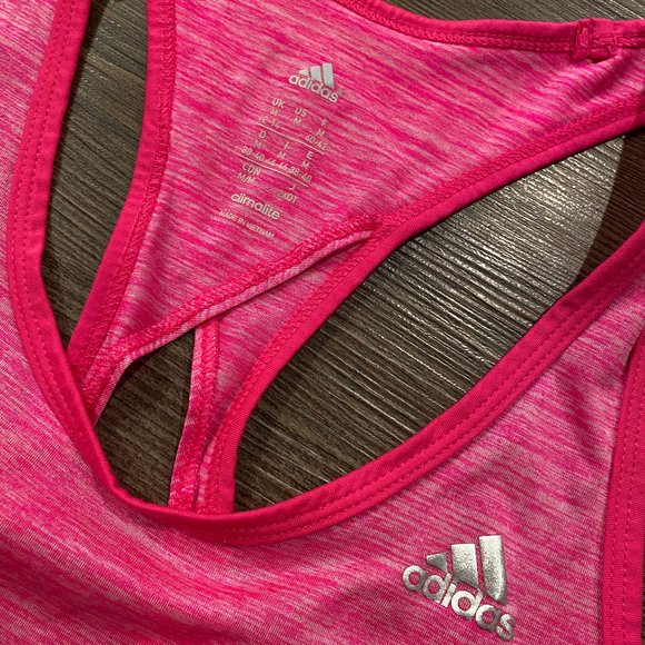 Pink Adidas Climalite Racerback Keyhole Tank - Picture 2 of 4